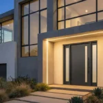 Contemporary luxury entry door with sleek design and clean lines for South Florida homes