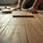 Professional luxury flooring installation showcasing precision and attention to detail