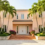 Modern exterior door with clean lines and glass panels for a refined look in South Florida