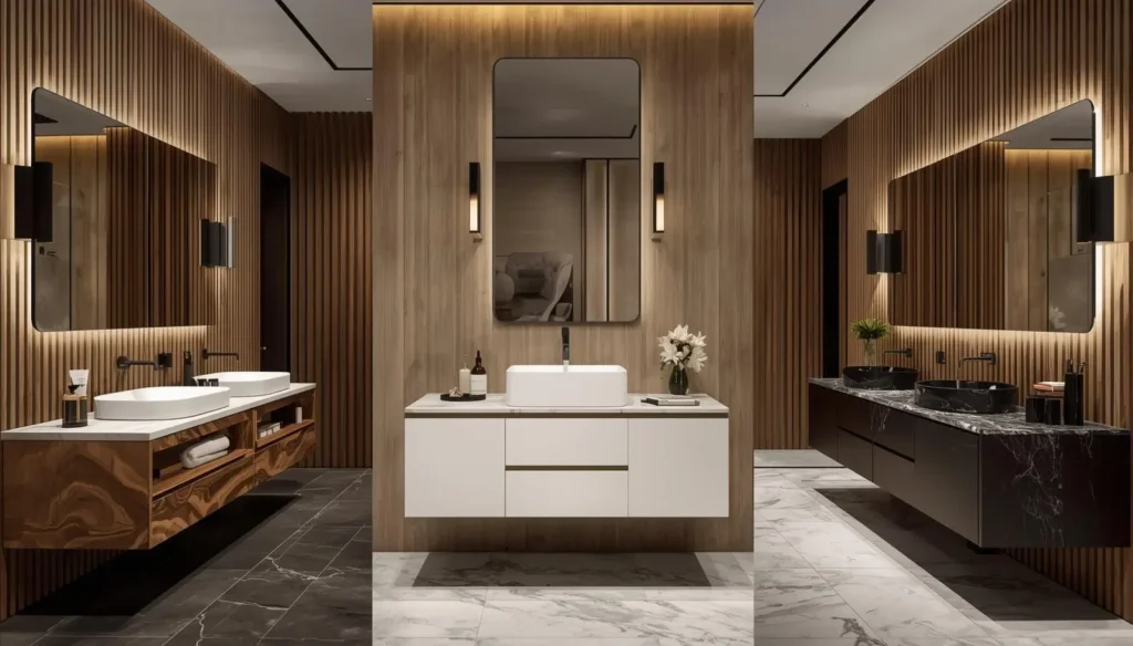 luxury bathroom floating vanities