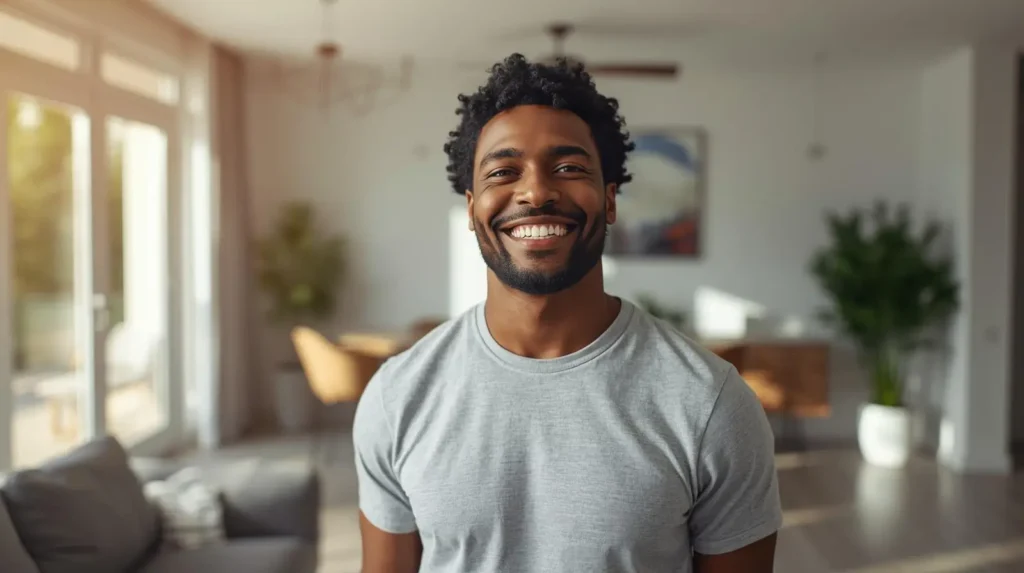 him very happy in a clean house 