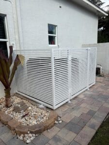 aluminum pergola and fence in fort lauderdale