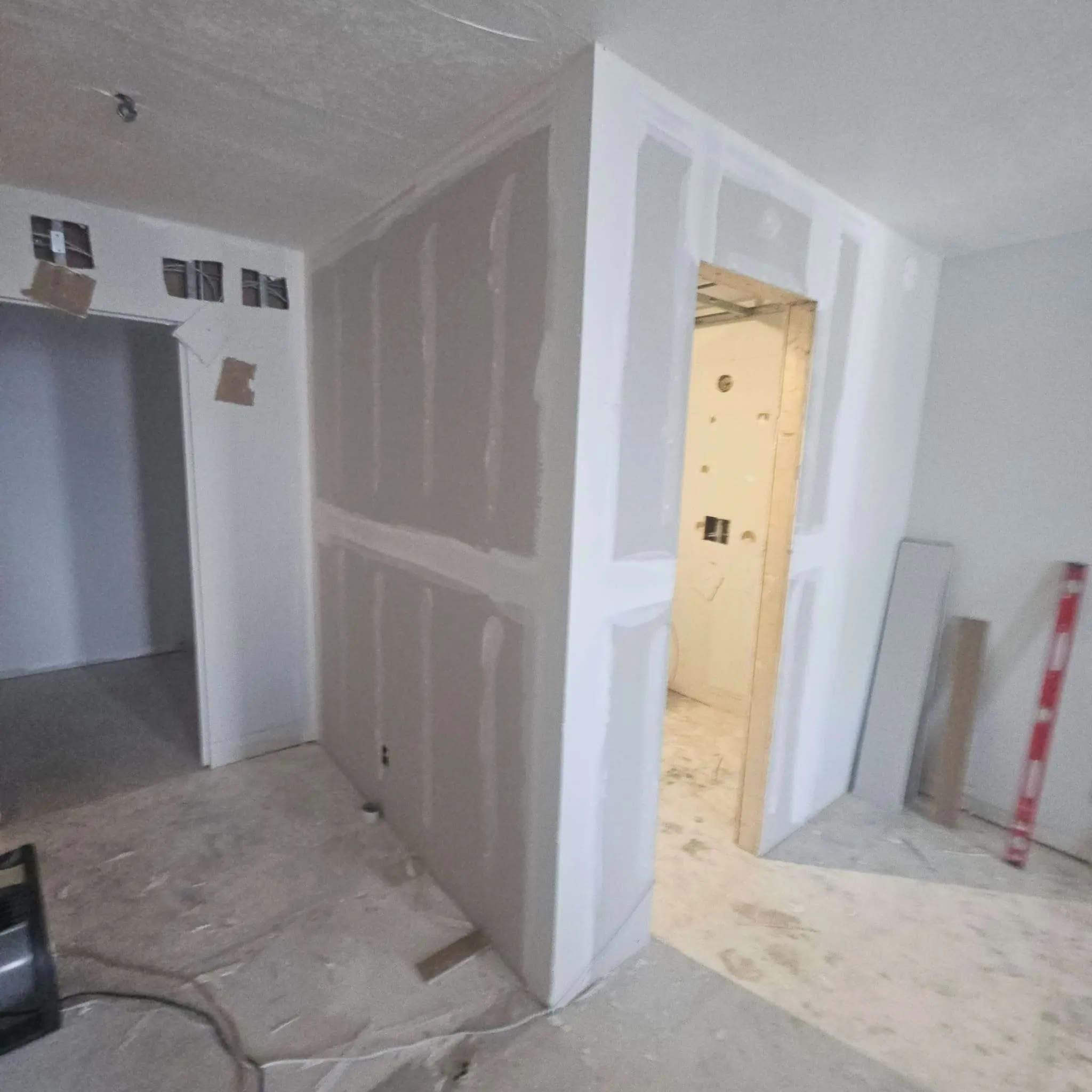 master bath extension wall