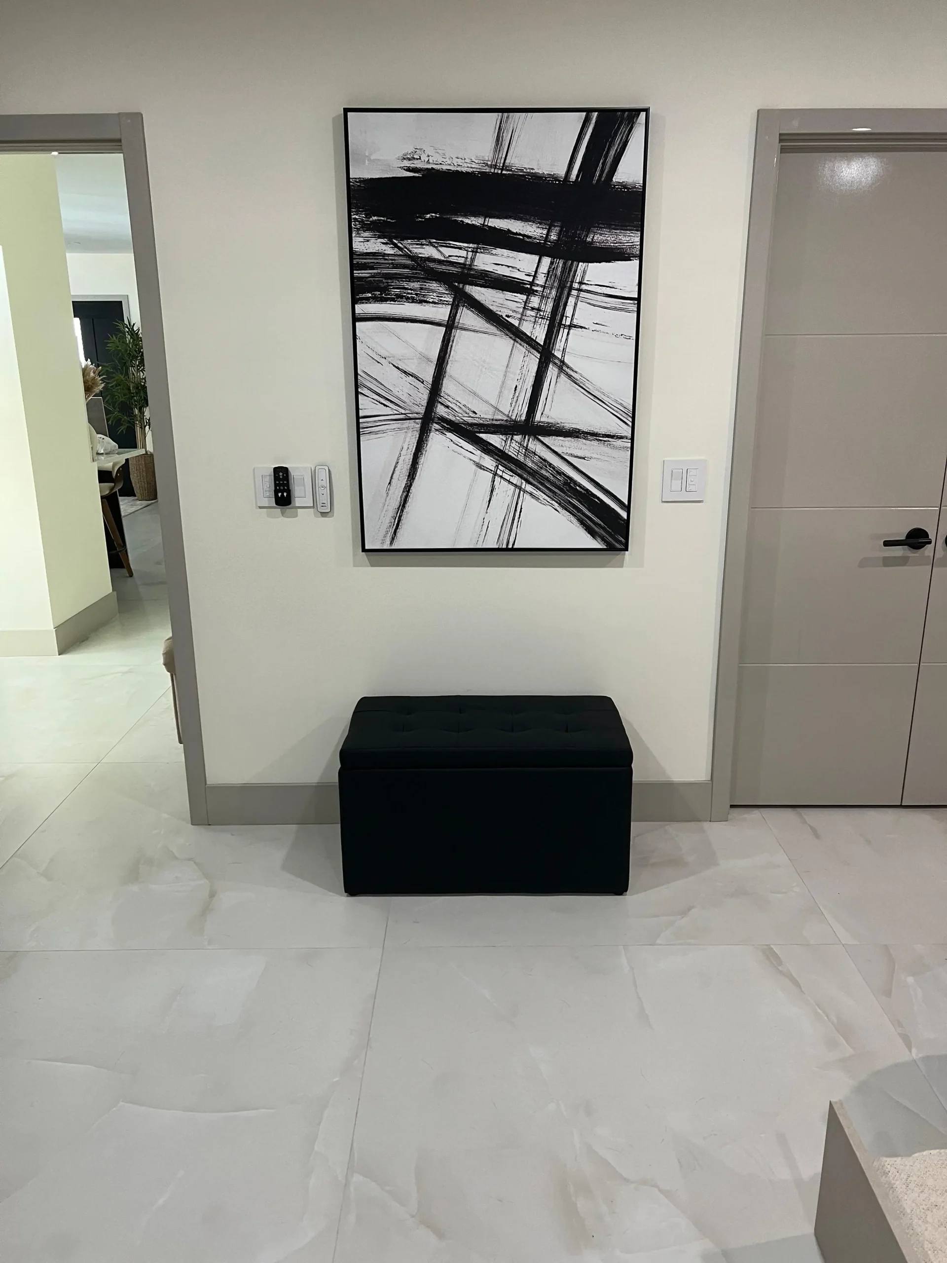 master bedroom black finishs