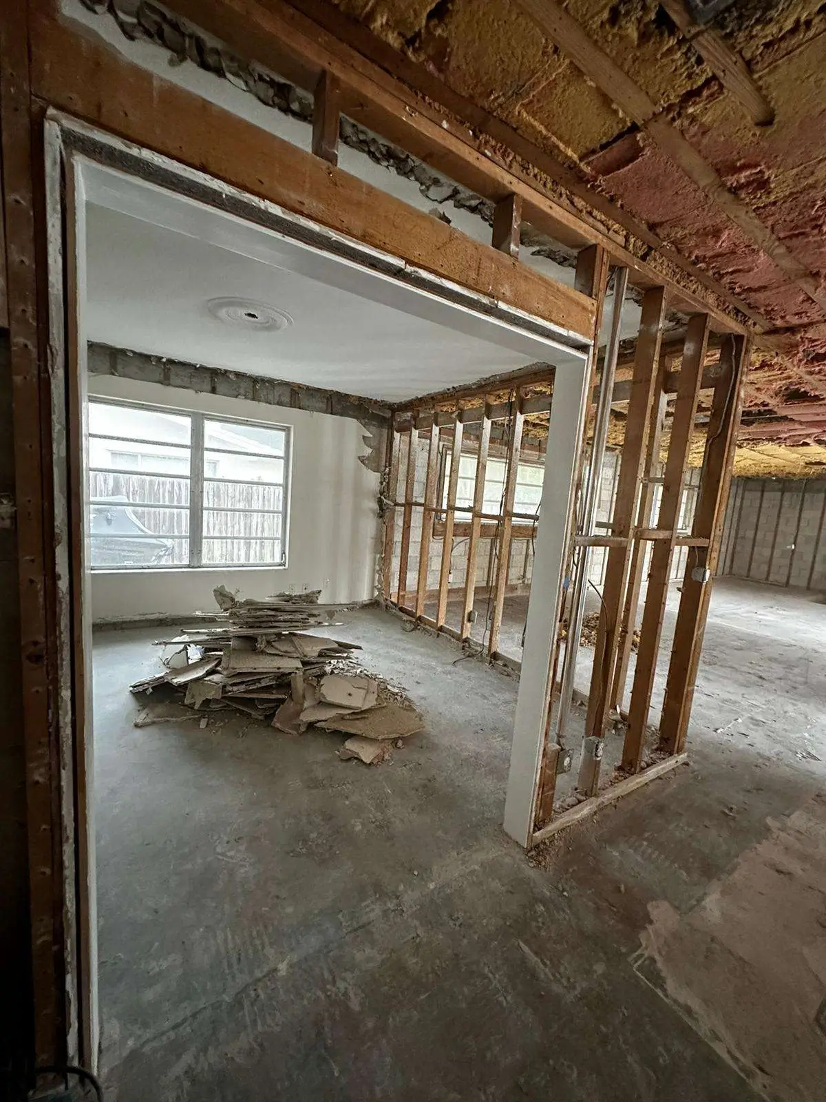 movie room being prepared