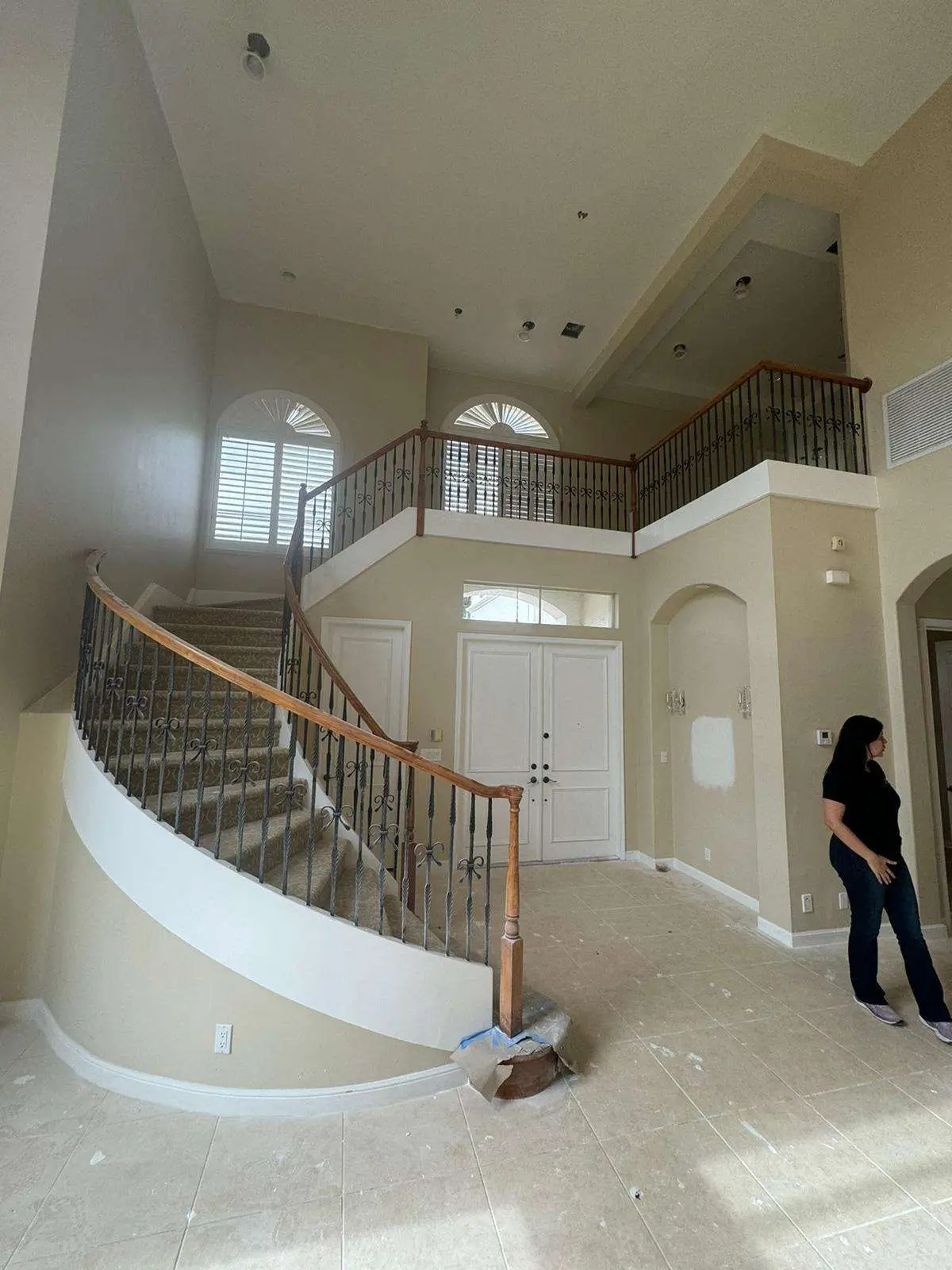 old stair with railing before picture