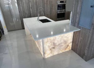 backlit countertop,modern kitchen design, illuminated countertop,cristallo,onyx,taj mahal quartzite countertops, contemporary kitchen, custom cabinetry, european kitchen design7