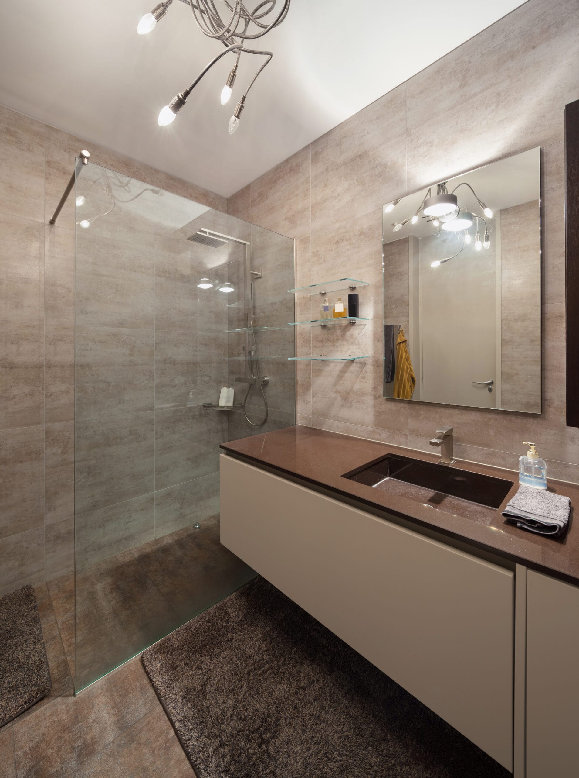 interiors, marble bathroom
