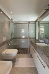 interior of apartment, domestic bathroom