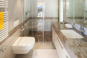 interior of apartment, domestic bathroom
