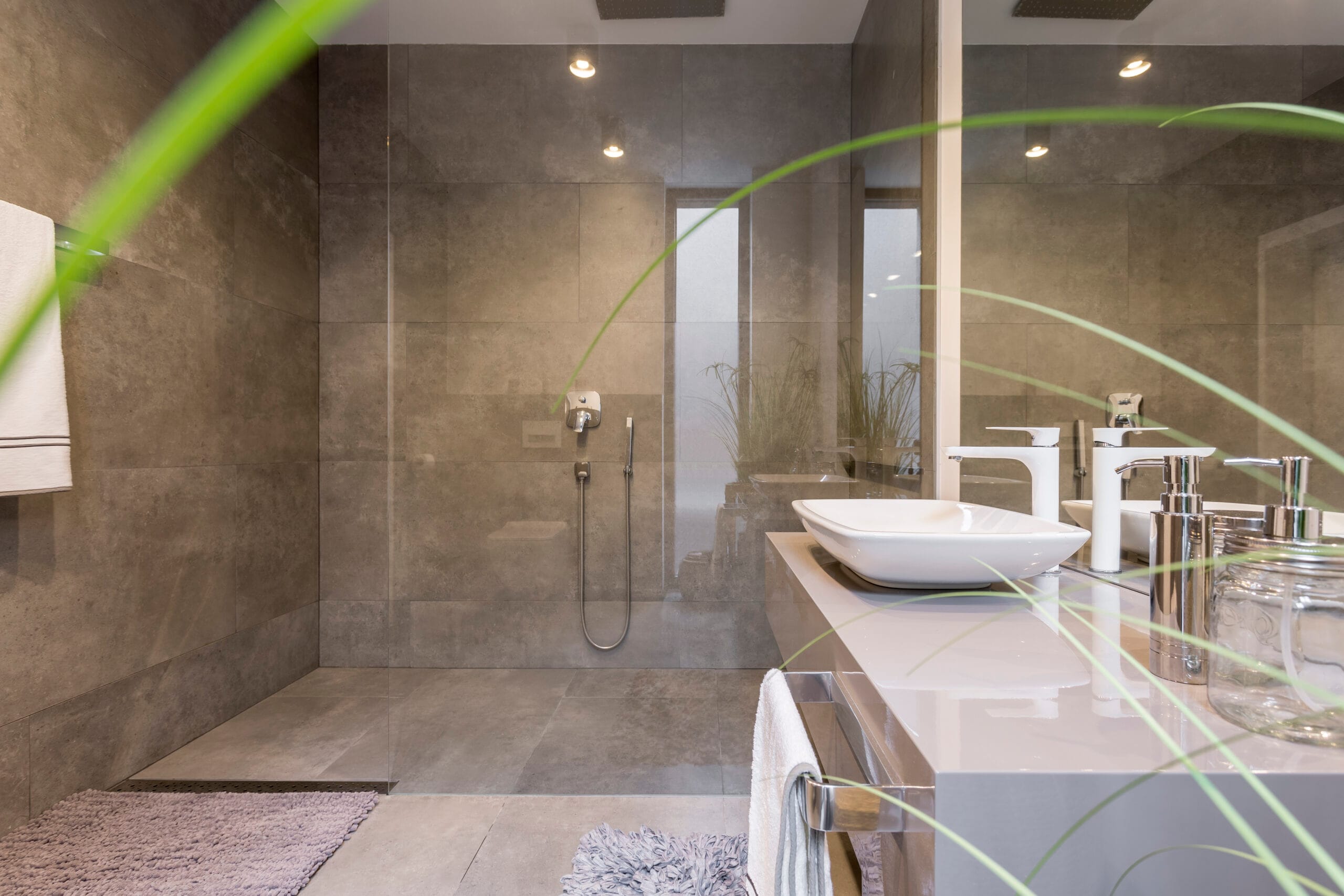 bathroom with spacious shower