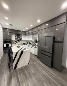 kitchen cabinets with black calacatta countertop quartz (1)